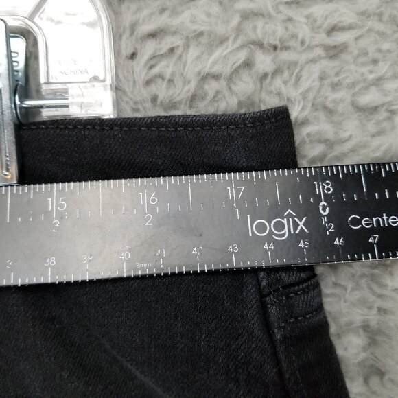 Levis Jeans Womens 32 Black 505 Straight Leg Stretch Denim - Picture 6 of 14